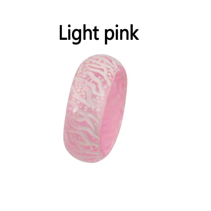 Fashion Colorful Luminous Resin Ring