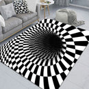 Vortex Illusion Rug 3D Trap Effect Bottomless Hole Carpet