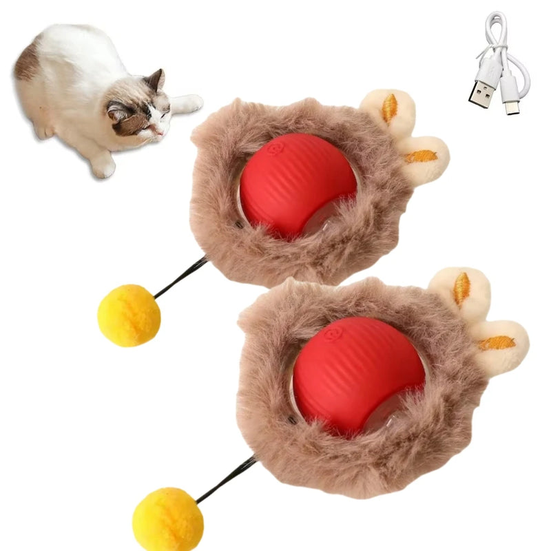 1/2PCS Interactive Cat Toys Ball Auto Electric Rolling Ball Toys for Cats