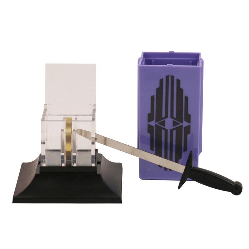 Sword Through Ring Sealed by a Box Close up Magic Toy