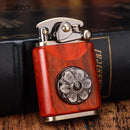 Rosewood Wooden Zorro Rocker Kerosene Lighter