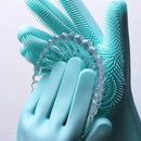 2pcs Silicone/PVC Cleaning Gloves
