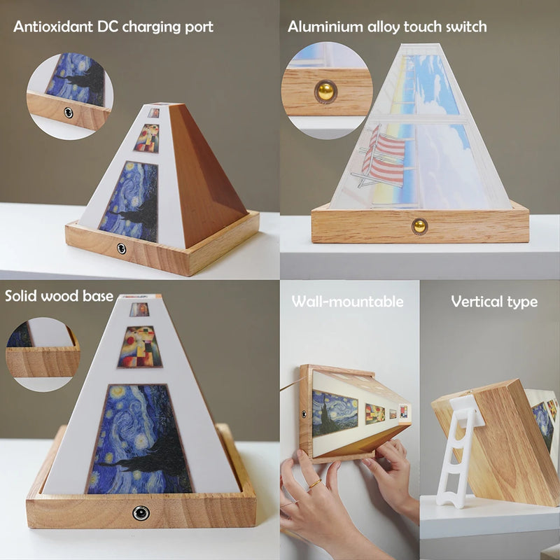 Naked Eye 3D Visual Night Light Wall Lamp