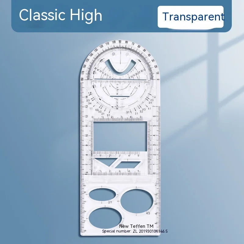 Multifunctional Geometric Function Ruler Set