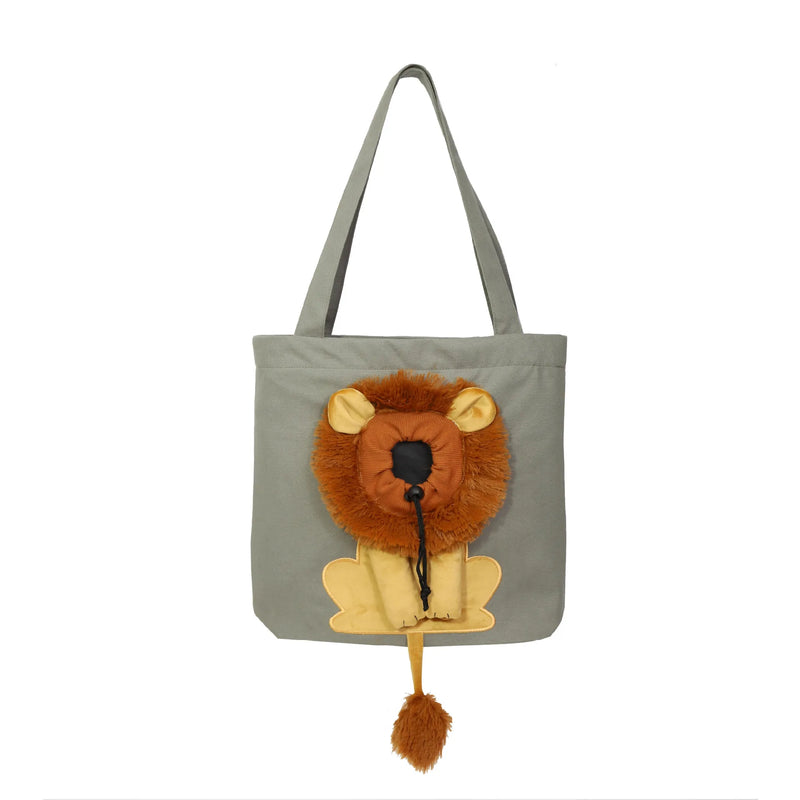 Lion Shaped Pet Canvas Shoulder Bag