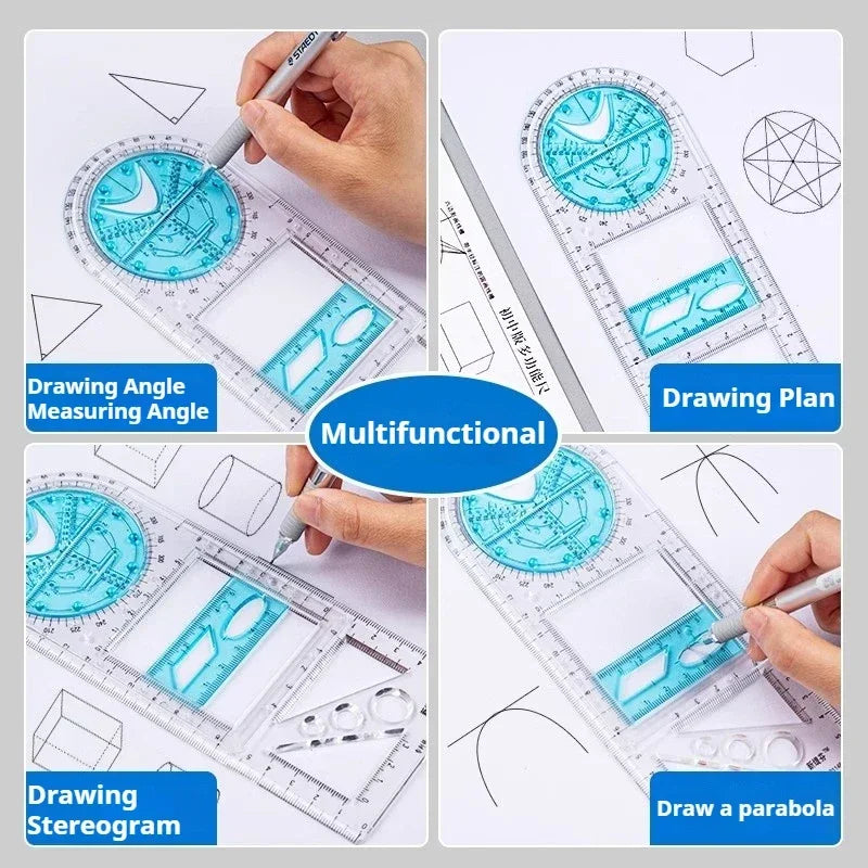 Multifunctional Geometric Function Ruler Set