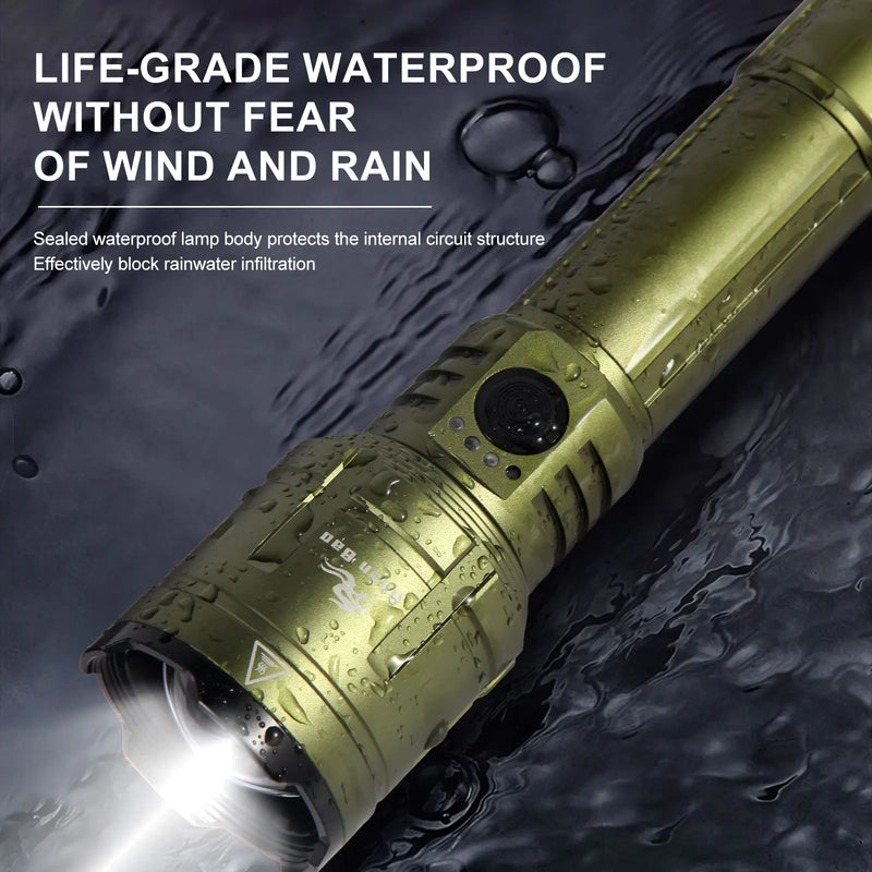 Shan bao 3000LM Outdoor Zoom Waterproof Flashlight