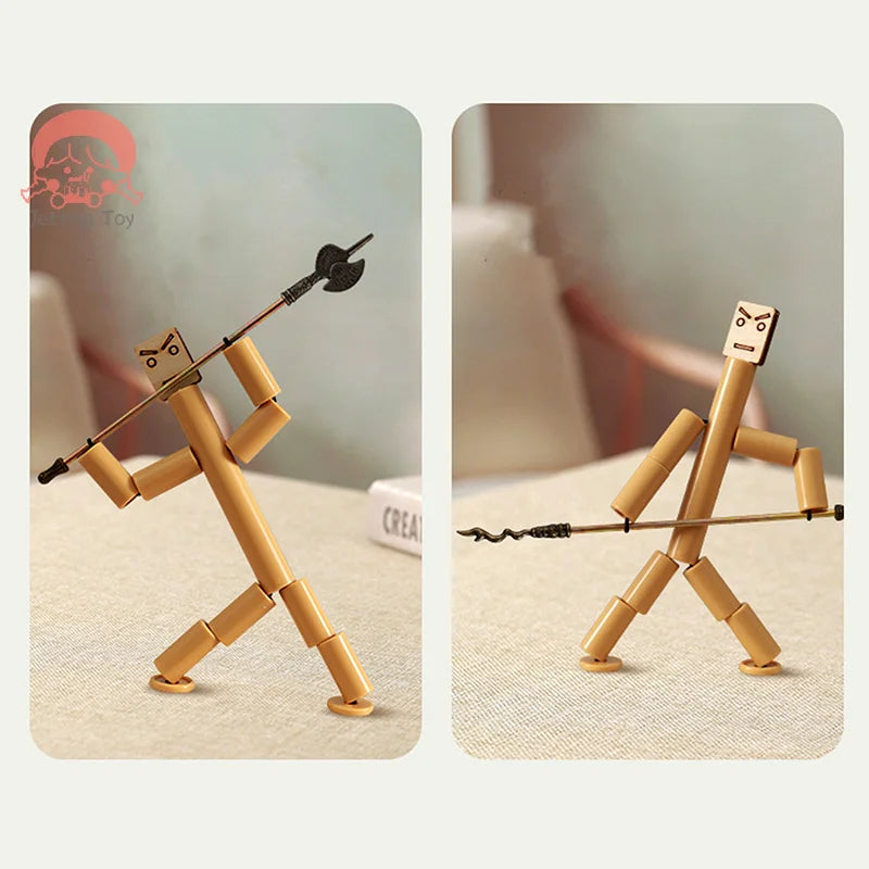 DIY Small Bamboo Man Two Player Battle Fun Interactive Party Games
