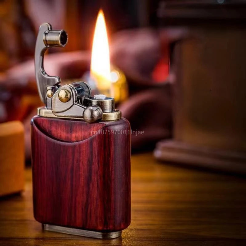 Rosewood Wooden Zorro Rocker Kerosene Lighter