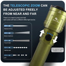 Shan bao 3000LM Outdoor Zoom Waterproof Flashlight