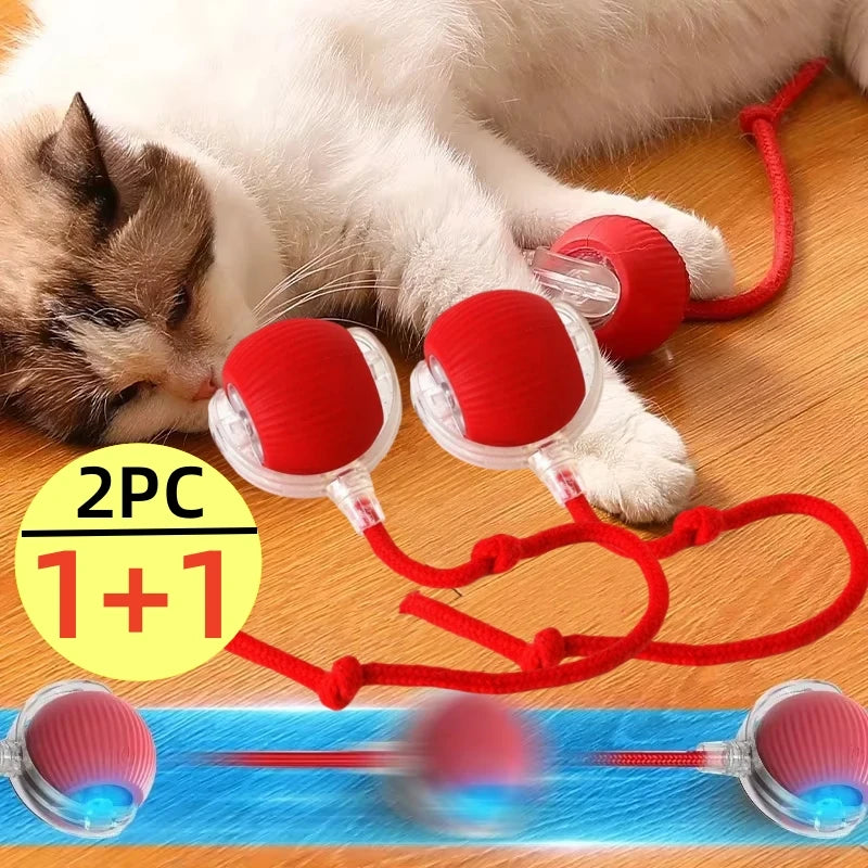 1/2PCS Interactive Cat Toys Ball Auto Electric Rolling Ball Toys for Cats