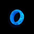 Fashion Colorful  Luminous Leopard Print Resin Crack Rings