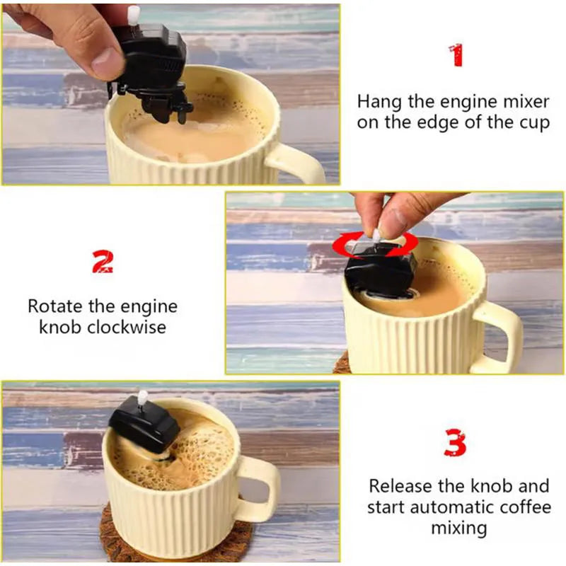 Wind Up Mini Boat Motor Coffee Stirrer