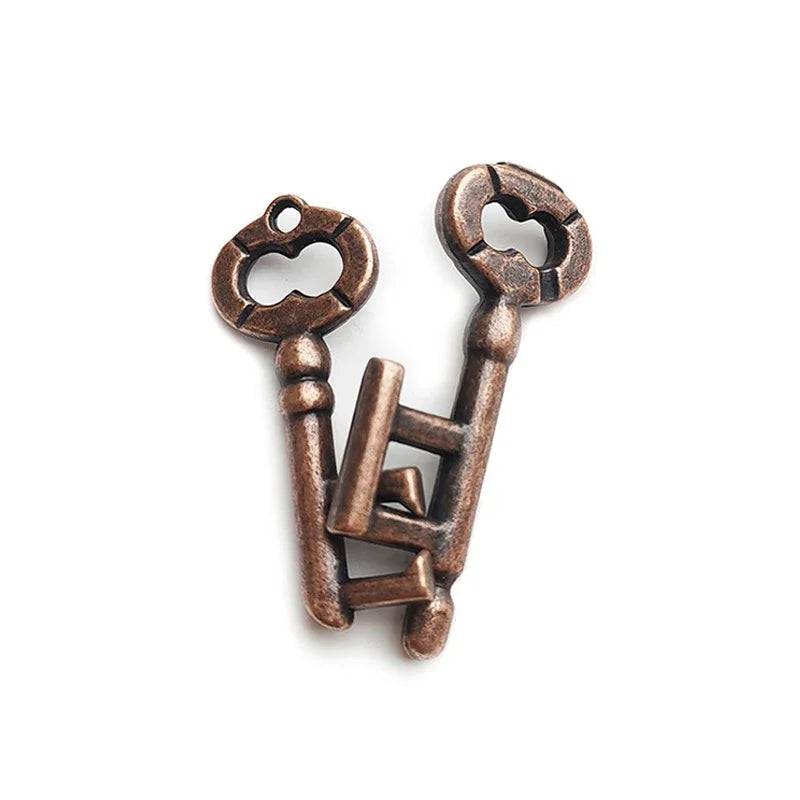 Key Lock Puzzles IQ Brain Teaser Toy For Adults Kids
