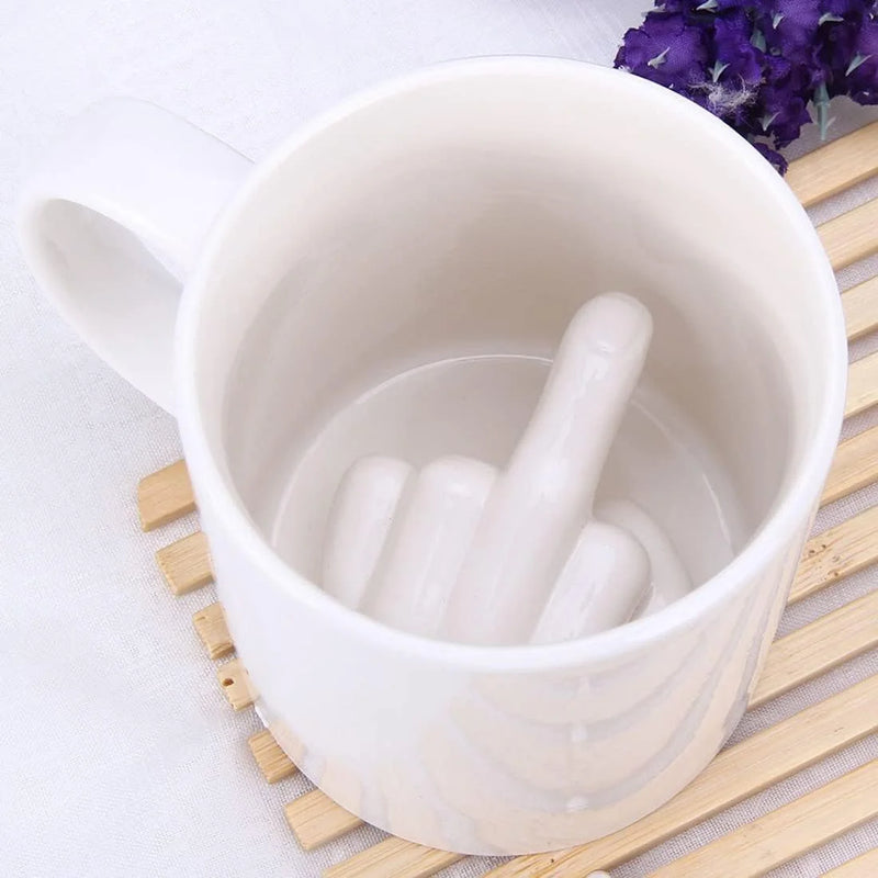 Middle Finger Cup Ceramic Mug