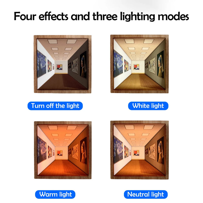 Naked Eye 3D Visual Night Light Wall Lamp
