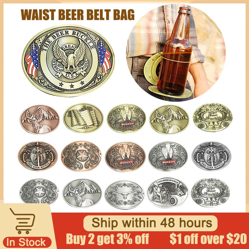 Belt Buckle Beer Holder