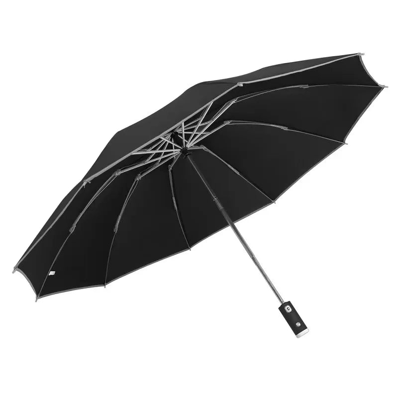 Reflective Stripe Reverse Led Light Umbrella