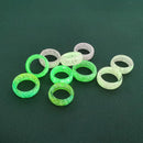 Fashion Colorful  Luminous Leopard Print Resin Crack Rings