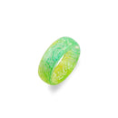 Fashion Colorful  Luminous Leopard Print Resin Crack Rings