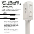 Electrical Outlet Extender Adjustable Length Sofa Socket