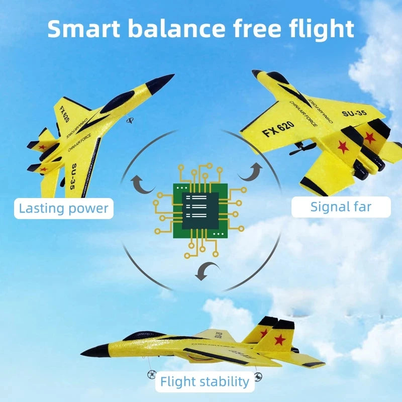 SU35 RC Plane FX620 FX820 2.4G Remote Control Flying Airplane With LED Lights