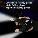 LED Flashlight Luminous Running Gloves