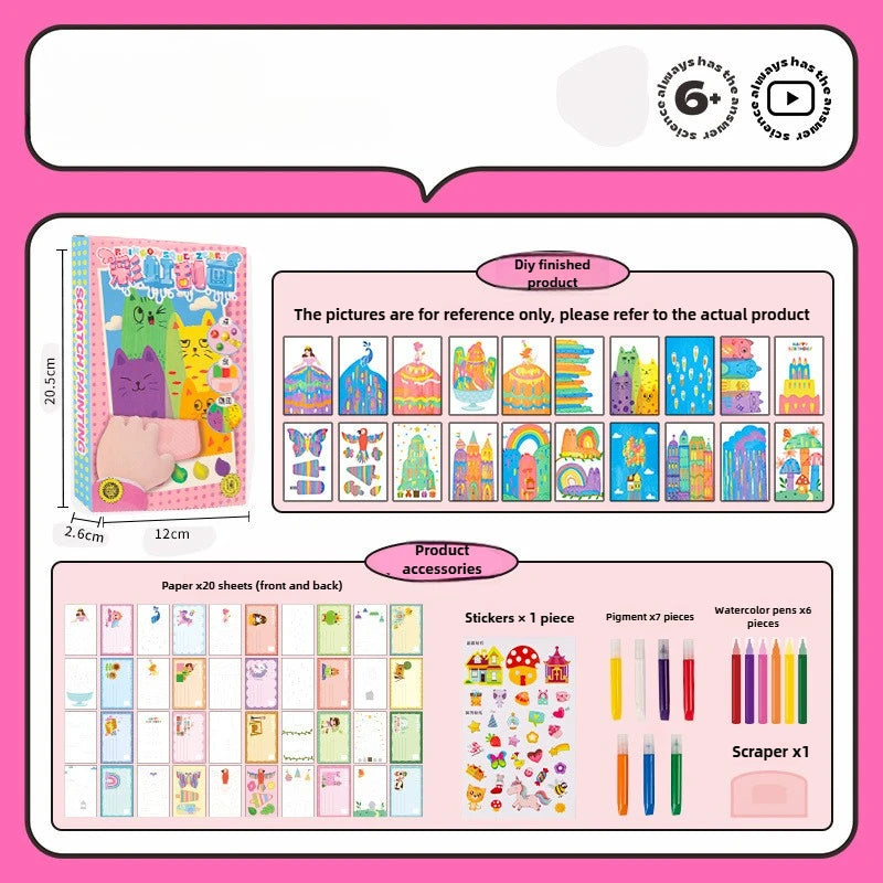 Rainbow Scratch Painting Set Drawing Toys