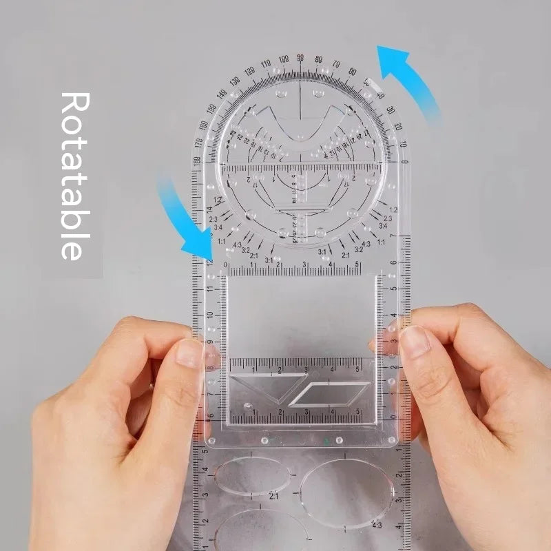 Multifunctional Geometric Function Ruler Set