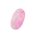 Fashion Colorful  Luminous Leopard Print Resin Crack Rings