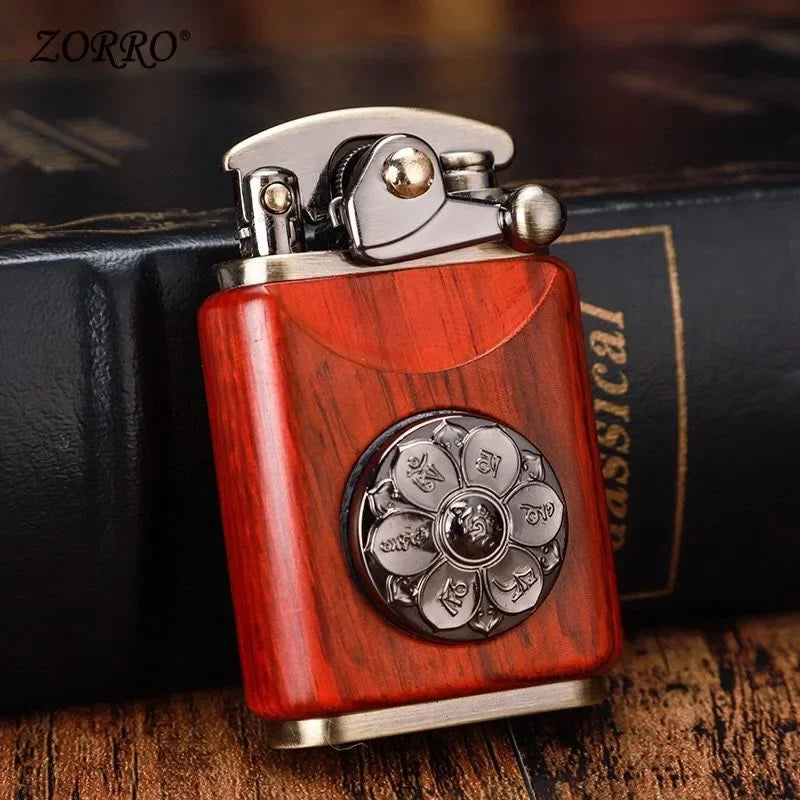 Rosewood Wooden Zorro Rocker Kerosene Lighter
