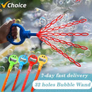 32 Holes Bubble Wand Handheld Smiling Face Bubble Stick