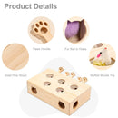 Cat Toys Interactive Whack-a-mole Solid Wood Toys