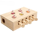 Cat Toys Interactive Whack-a-mole Solid Wood Toys