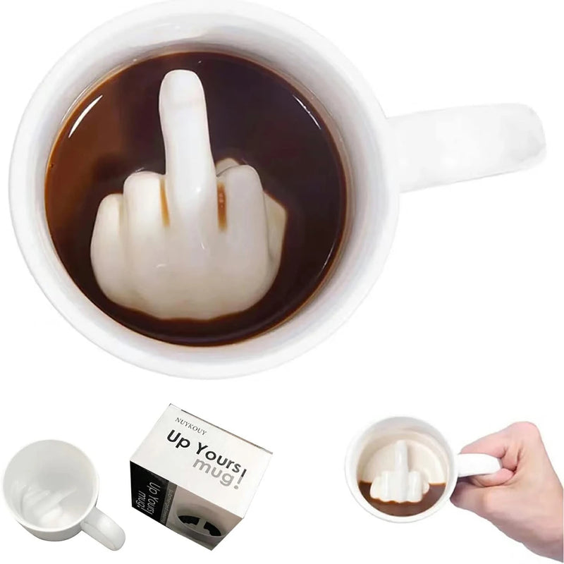 Middle Finger Cup Ceramic Mug
