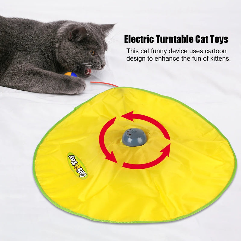 Mouse Fabric Moving Feather Interactive Pet Toy For Cat