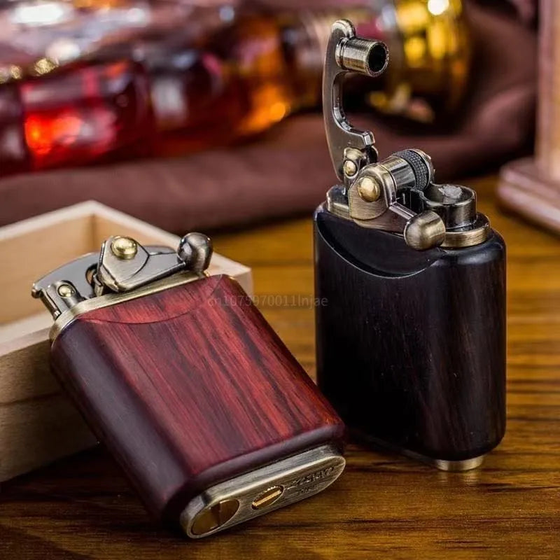 Rosewood Wooden Zorro Rocker Kerosene Lighter
