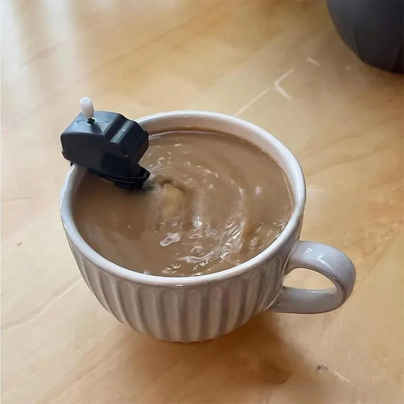 Wind Up Mini Boat Motor Coffee Stirrer