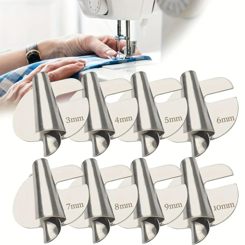1/4/8pcs Stainless Steel Sewing Rolled Hemmer Foot 3mm-10mm
