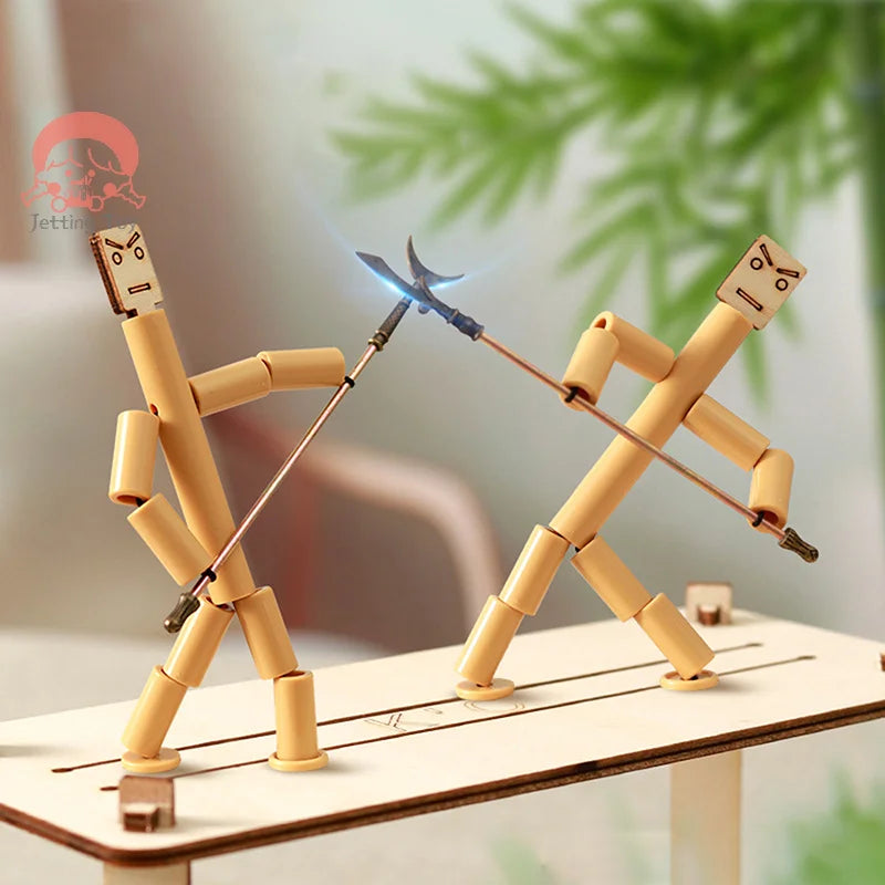 DIY Small Bamboo Man Two Player Battle Fun Interactive Party Games